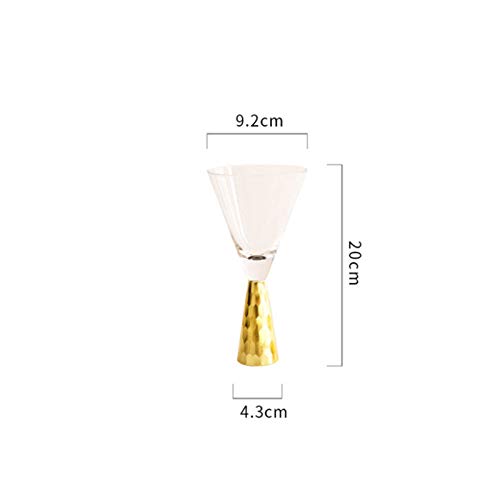 KJGHJ Weingläser aus Glas, goldfarben, Familienfeier, Champagnergläser, Bar, Whiskey, Cocktailgläser, Martinigläser… – Bild 3