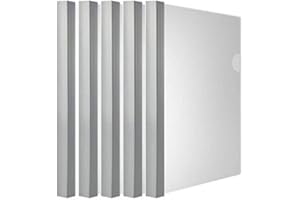AKAHA Clear Report Covers with Solid Color 25mm Sliding Bar (20C, 200-sheet Capacity), Transparent Resume Presentation File Folders Organizer Binder, for Letter/A4 Size Paper, 10 Pcs, Solid White