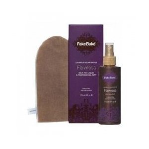 Self Tanning Liquid Solution Flawless by Fake Bake | Luxurious and Fast-Drying Solution that delivers a Beautiful Streak-Free Golden Glow | Black Coconut Scent | 6 fl oz