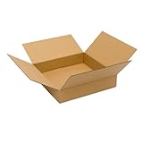 Pratt PRA0119 Recycled Corrugated Cardboard Single Wall Standard Flat Box with C Flute, 20