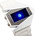 YouYouPifa Airplane Style Digital Display LED Rubber Strap Wrist Watch (White)