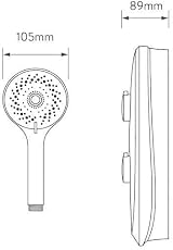 Aqualisa Emerge 10.5kW Electric Shower Arctic White MELN33 Digital Display view 6