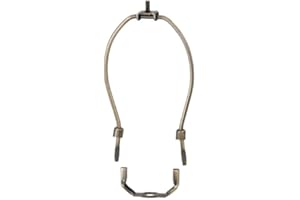 B&P Lamp® 9 Inch Heavy Duty Lamp Shade Harp Holder for Table and Floor Lamps, Antique Brass Finish