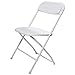 JAXPETY 20 PCs Commercial Plastic Folding Chairs Stackable Wedding Party Event Chair (20-Pack, White)