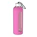 32 Oz Glass Water Bottle With Silicone Sleeve Leak Proof Lid 1L Time Marked Measurements BPA-Free For To-Go Travel At Home Reusable Eco Friendly Safe For Hot Liquids Tea Coffee Daily Intake (Pink)