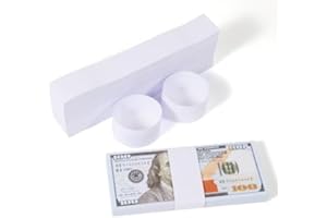 Germiwipe Money Bands for Cash, 450 Pack Blank White, Self-Adhesive Currency Straps, Bill Wrappers Cash Bands
