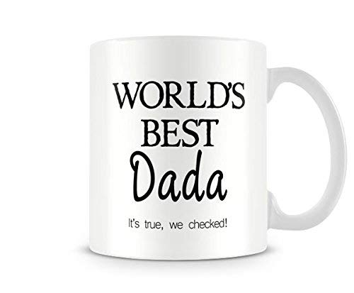 Behind The Glass - World's Best Dada - Printed Father's Day Mug - Great Gift/Present Idea, Ceramic, 11fl.oz.