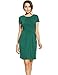 ACEVOG Women's Work Dress Official Wear to Work Retro Business Bodycon Pencil Dress Green
