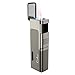 Torch Cigar Lighter Quad Flame Jet Lighter Butane Refillable Windproof with Cigar Punch Cutter Grey (No Butane prefilled)