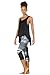 icyzone Tie Back Yoga Tops for Women, Lightweight Workout Athletic Tanks, Breathable Gym Shirts (Pack of 2) (Black/Grey, L)
