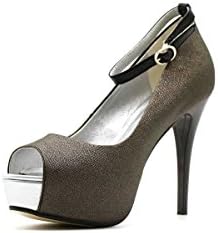 Shoebox Kicks Open-Toe Slingback Stack Heels (8, Black)