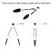 Taco Holder Stand Stainless Steel - 2 Pack Taco Shell Holder w/BBQ Tong - Oven Grill Dishwasher Safe Packed In Stylish Matt Box