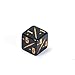 Premium MTG -1/-1 Counter Dice D6 - Pack of 6 - Amonkhet Edition Black and Gold - Hedral - Magic: The Gathering TCG CCG Wither Infect