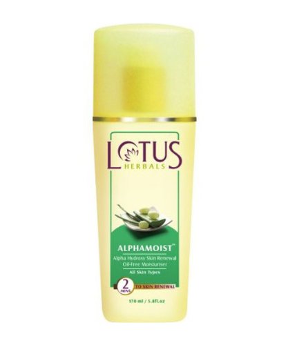 Lotus Herbals Alphamoist Alpha Hydroxy Skin Renewal Oil Free Moisturiser, 170ml