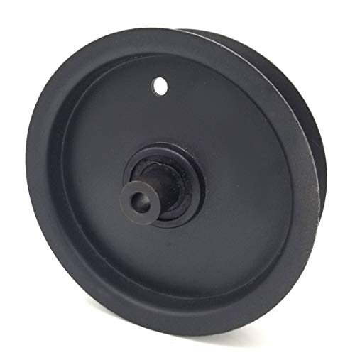 Phoenix Mfg. Flat Idler Pulley, 5'' Flat Diameter, 3/8" Bore, Steel on