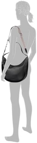 Tatiana Damen Umhängetasche Handtasche Camera Bag Mittelgroß Schwarz