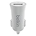 Belkin MIXIT Metallic USB Car Charger for Apple and Android Devices (2.4 Amp / 5 Watt), Silver