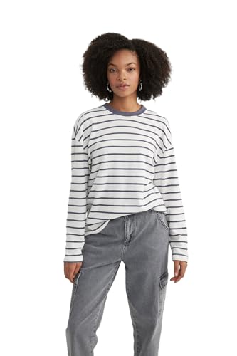 DeFacto Damen Langarmshirts - Langarmshirt und Longshirt für Damen - Tshirt mit Langen