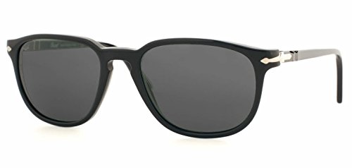 Persol po3019 sunglasses (55mm shiny black frame, solid…