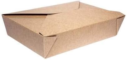 (50-280 pcs) No.2 cardboard leak proof Brown Kraft Hot Fast Food Box, Microwaveable Brown Takeout Food Containers, Recyclable Food Containers, Ideal Leak and Grease Resistant, eco friendly cartons