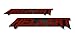 ERPART RED on Black Highly Polished Aluminum Hellcat Hell Cat Emblem Badge Nameplate Logo Decal Rare Compatible with Dodge Challenger Charger Jeep Chrysler (Pack of 2)