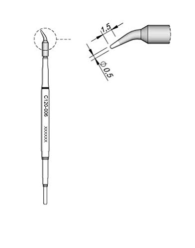 Jbc C120006 Desoldering Tip Pair for PA120 A