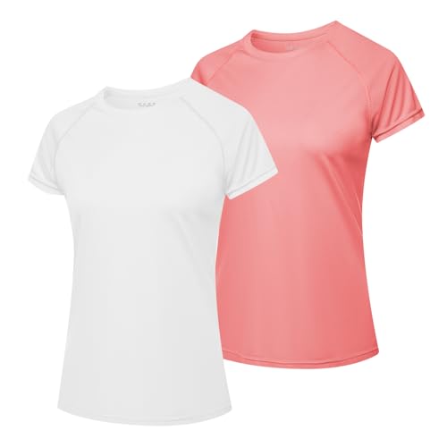 MEETWEE Damen Surf Shirt Rash Guard UV Shirts Schwimmen Tankini UPF 50+ Kurzarm Badeshirt Bademode Shirt