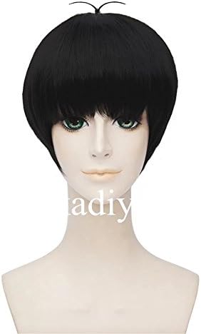 Kadiya Role Play Black Short Cosplay Costume Wig Lovely Ahoge For Boys Girls
