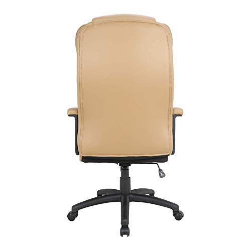 HOMEFUN Ergonomic Executive Office Chair, Brown High Back Comfortable