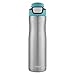 Contigo AUTOSEAL Chill Stainless Steel Water Bottles, 24 oz, SS/Iced Aqua & Iced Aqua, 2-Pack