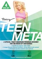 Tracy Anderson Method - Teen Meta 4 DVD Set plus band - Region 0 Worldwide