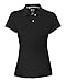 adidas Golf Womens Climalite Textured Short-Sleeve Polo (A162) -Black -M