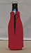 Collapsible Foam Beer holder Cooler with Zipper, Red