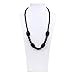Bumkins Nixi Ellisse Silicone Teething Necklace, Black