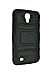 Samsung Galaxy Mega 1st Gen Case, Customerfirst, Rugged Impact Armor Hybrid Kickstand Cover with Belt Clip Holster Case for Samsung Galaxy Mega 1st Gen 6.3 + 1 Emoji Keychain (Simply Black)
