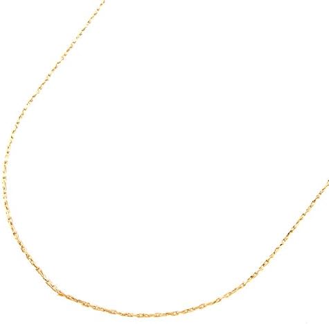 [ジュエリーショップエム] 35cm 極細 ネックレス チェーン レディース 金属アレルギー対応 ゴールド n0078-35cm-G