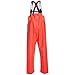 Grundens Men’s Shoreman Bib Pants | Stain-Resistant, Waterproof Seafood Processing Bibs, Orange, Medium
