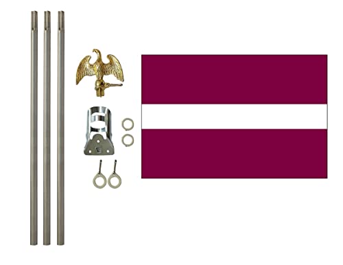 Latvia 3x5 ft Outdoor Flag and Flag Pole