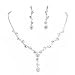 Clearbridal Women Rhinestones Necklace Earrings Jewelry Sets for Bridal 15049a