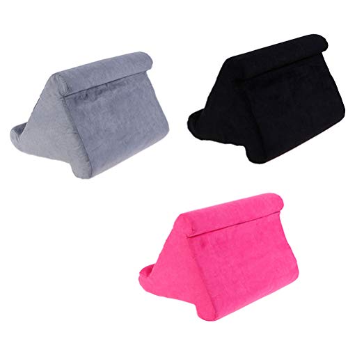 CoscosX Soft Pillow Stand,Universal Multi-Angle Pillow Lap Stand Holder,Multifunction Hands Free Tablet Computer Stand Rest Cushion Crib Knee/Desk for Pads,eReaders,Smartphones,Books,Magazine,Black - Thumbnail 3