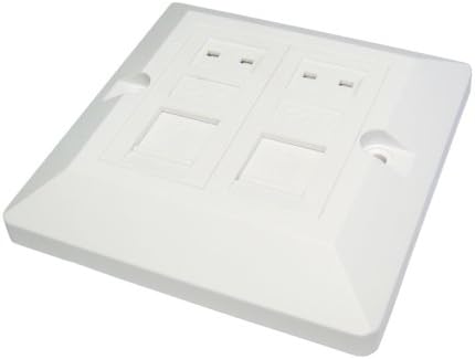 NEWLink CAT 6 Double Port Shuttered Faceplate