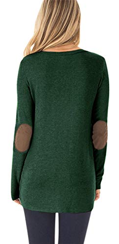 HARHAYÂ Women'sÂ LongÂ SleeveÂ FauxÂ SuedeÂ CasualÂ BlouseÂ TunicÂ ShirtÂ Tops Army Green-L