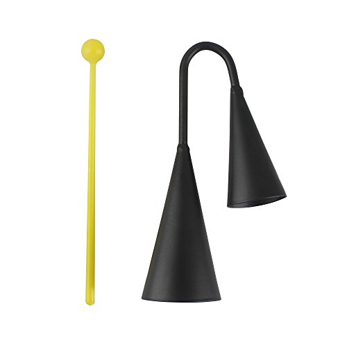 ammoon Two Tone Metal A-go-go Bell Cowbell Percussion Instrument with Striker