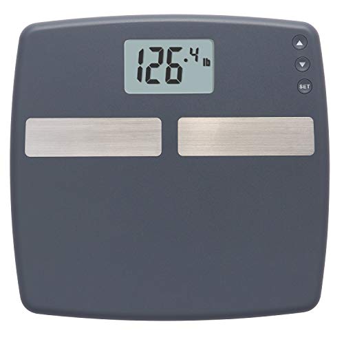 báscula de baño digital instatrack ts-502 de grasa corporal / imc con tecnología de reconocimiento de usuario - medidas precisas de hasta 400 libras, color negro