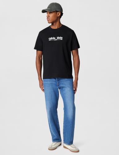 SS 30S WHSL CK NYC Graphic Tee LV14RE831G T-Shirt Graphique pour Homme, Noir (Noir), Taille M, Noir (Noir), M