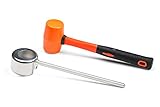 King Coco Coconut Opener Set - Young Coconut Opener - Food Safe Stainless Steel - Coated Plastic Mallet - Easy, Safe, Strong, and Long-Lasting.