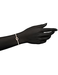 PAVOI brazalete Bangle, nudo "amor eterno", ajustable, enchapado en oro 14 quilates