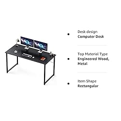 Coleshome 55 Inch Computer Desk, Modern Simple
