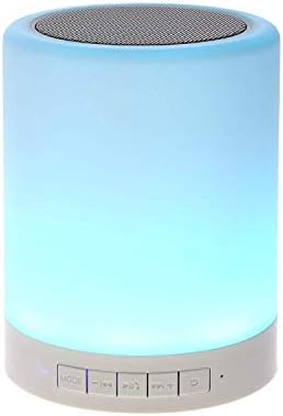 VOSAVO LED Touch Lamp Bluetooth Speaker, Wireless HiFi Speaker Light, USB Rechargeable Portable with TWS for Party Festival Camping, Different Lighting Modes