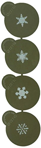 Designer Stencils C271 Mini Snowflakes Cake Stencils, Beige/semi-transparent